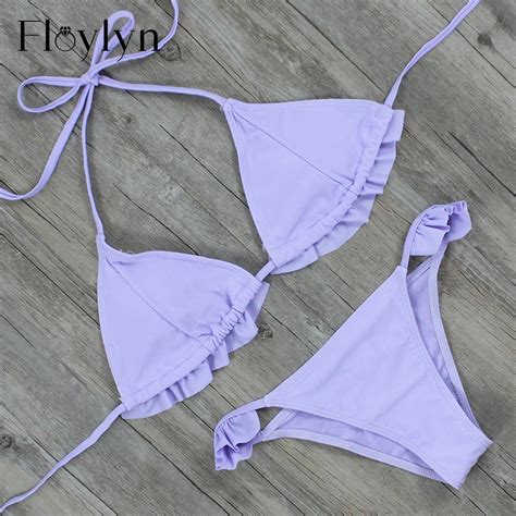 Floylyn 2017 New Mesh Bikini Set Sexy Swimsuit Women Beach Bathing Suit