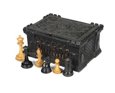 Bonhams A Staunton Weighted Boxwood And Ebony Chess Set Jaques