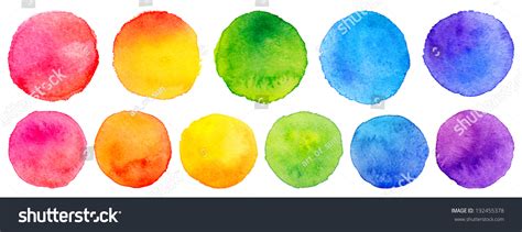 Vector Set Of Rainbow Watercolor Circles 192455378 Shutterstock