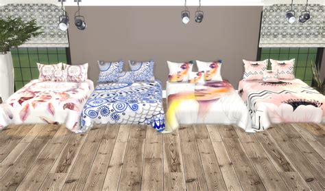Sims 4 Ccs The Best Santorini Pillowsbed Blanket Recolors By My