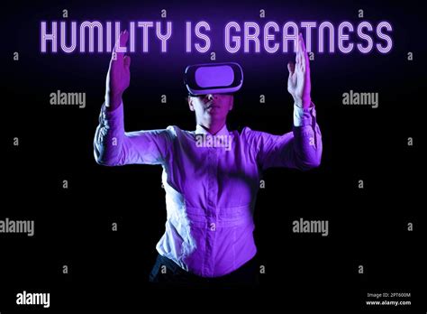 L'écriture de la main signe l'humilité est la grandeur, vue d'ensemble