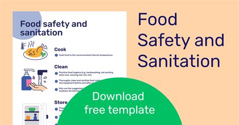 food safety and sanitation download free poster
