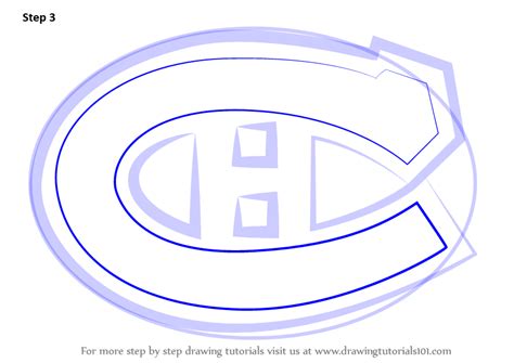 Learn How To Draw Montreal Canadiens Logo Nhl Step By Step Drawing