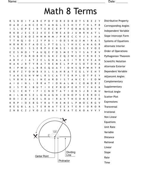 Math Terms Word Search