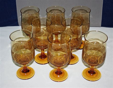 Factory Outlet Store Amber Americana Water Goblets By Libbey Glass Co Vintage And Collectibles