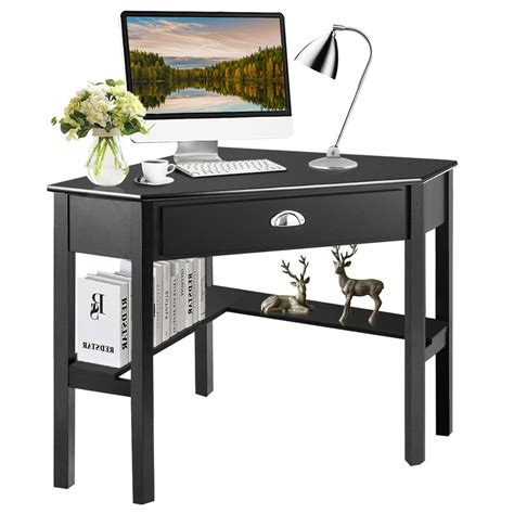 There is leg pads under the legs, in order to keep this table stable in any uneven floor. Costway Corner Computer Desk Laptop Writing Table Wood ...