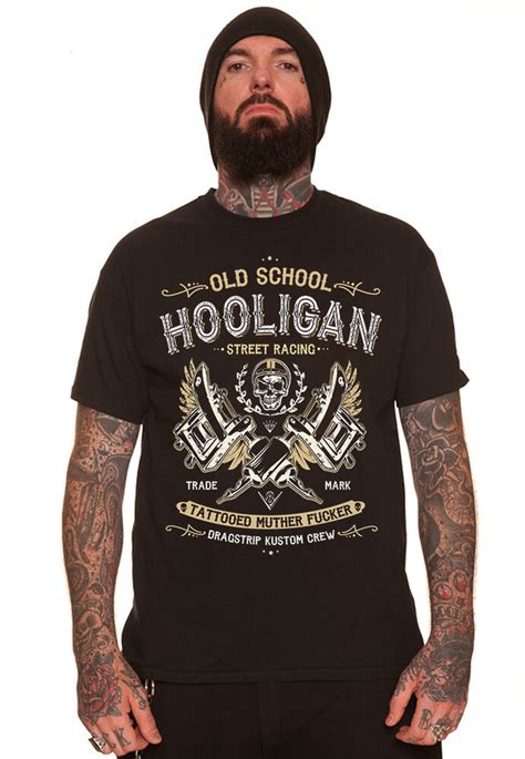 Also set sale alerts and shop exclusive offers only on shopstyle. Dragstrip Clothing Mens Black Hooligan Tattoo Life Rock N ...