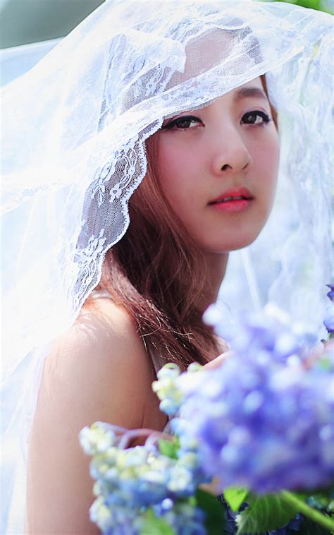 Wallpaper Id Women Mikako Zhang Kaijie Veil Model Bride