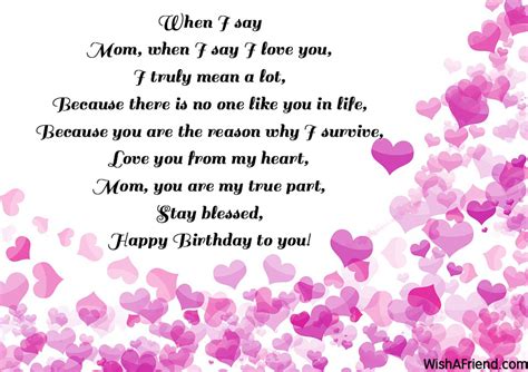 Poems For Your Moms Birthday Werohmedia
