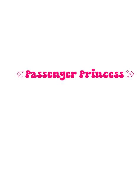 Passenger Princess Svg Etsy Australia