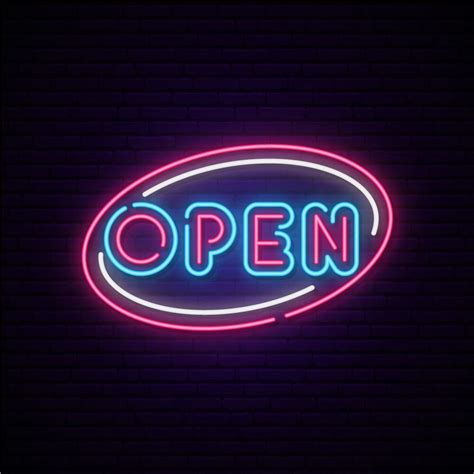 Oval Open Neon Signs Depot In 2020 Neon Signs Neon Open Sign Open