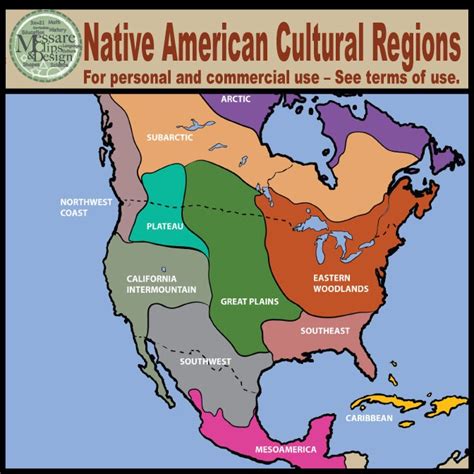 Map Clipart North America Native American Cultural Regions