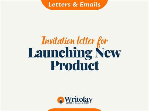 New Product Launching Invitation Letter 4 Templates Writolay