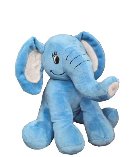 8 Inch Recordable Blue Elephant Elephant Stuffed Animal Talking