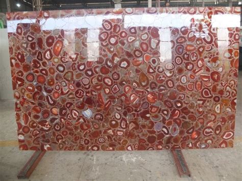 Luxury Red Semi Precious Stone Slab Suppliers Wholesale Price Hrst