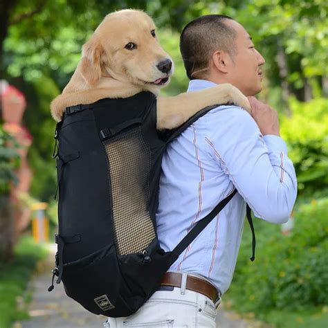 Breathable Pet Dog Carrier Bag For Large Dogs Golden Retriever Bulldog