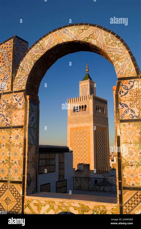 Tunisia City Of Tunis Ez Zitouna Mosque Great Mosque From A