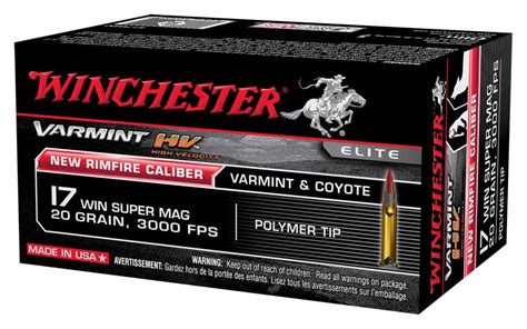 17 Winchester Super Magnum 3000 Fps Rimfire