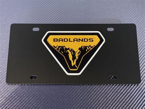 Bronco Carbon Steel License Plate Ford Bronco Badlands Badge