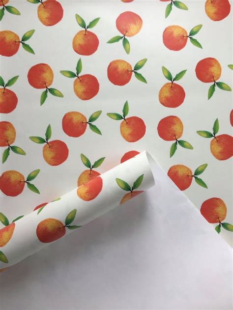 Removable Wallpaper Peel And Stick Wallpaper Fruit Wallpaper Orange