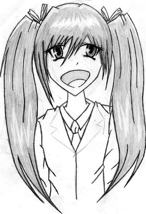 Anime School Girl By Fourtytwodegrees On Deviantart