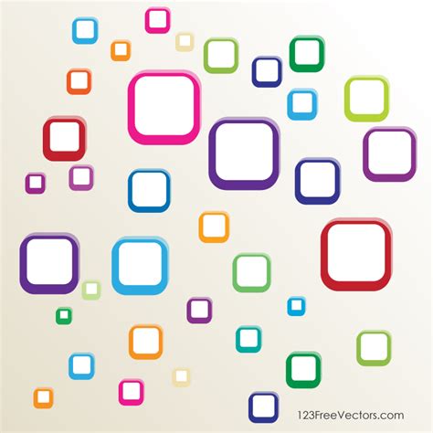Download Vector Multicolor Rounded Square Shape Background ...