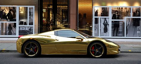Gold Ferrari 458 Spider The Billionaire Shop