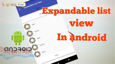 Expandable List View In Android Example Programming Youtube