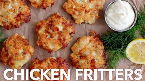 Cheesy Chicken Fritters Recipe