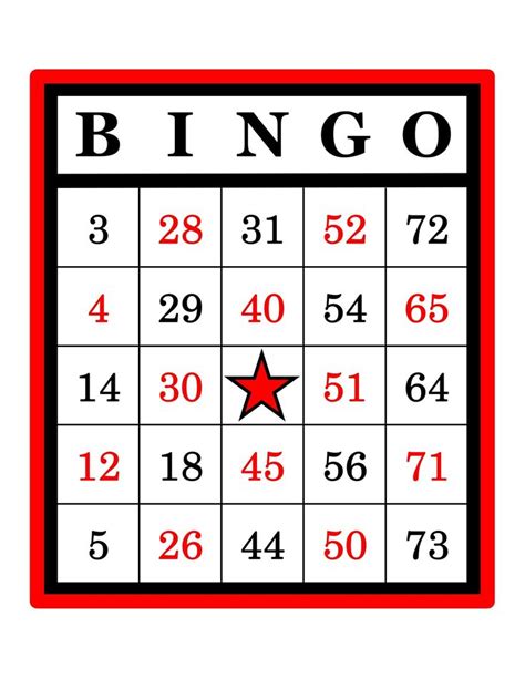 Free Printable Standard Bingo Cards Printable Templates