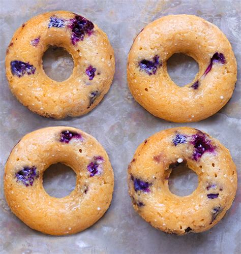 Blueberry Baked Donuts Refined Sugar Free