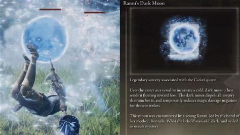 Elden Ring Rannis Dark Moon Spell Demonstration And Comparison With