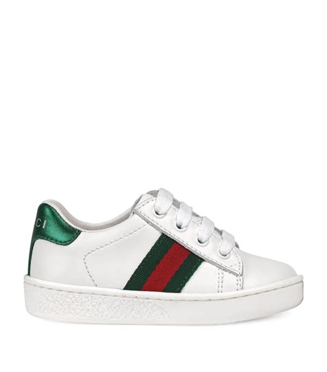 Gucci Kids White Leather Ace Sneakers Harrods Uk