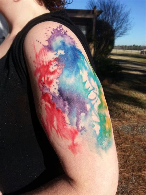 Abstract Watercolor Splash Tattoo Viraltattoo