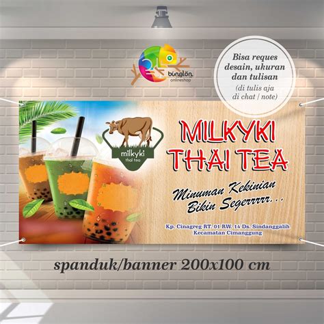 Jual Spanduk Banner Daftar Minuman Thai Tea Shopee Indonesia