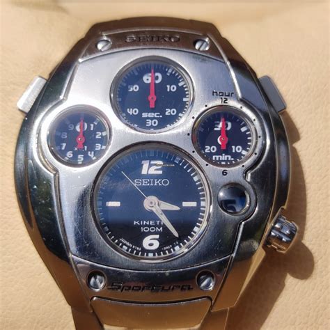 Seiko Sportura Kinetic Chrono Slq 015 For 1997 For Sale From A