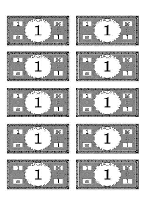 Monopoly Money 1 Money Template Printable Play Money Play Money