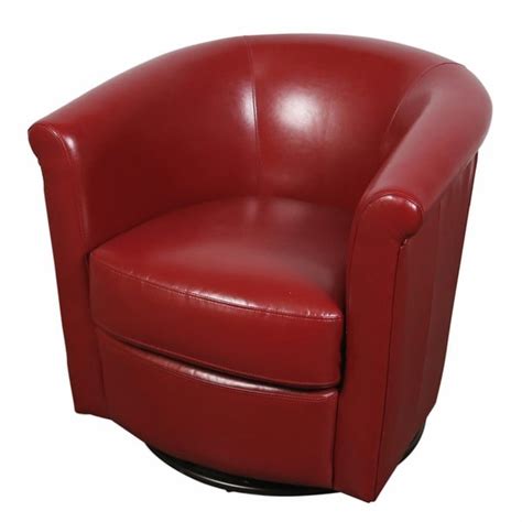 It is firm yet comfortable. Shop Porter Marvel Red Swivel Barrel Accent Chair - Free ...