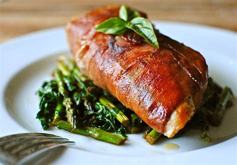 Prosciutto Wrapped Chicken Stuffed With Basil And Cheese Bev Cooks