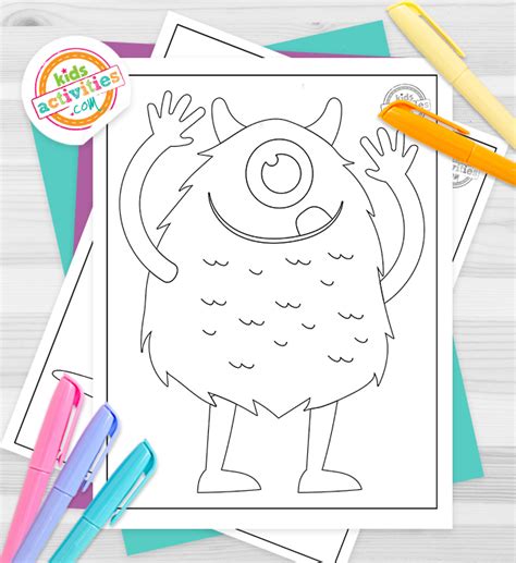 Adorable And Friendly Free Printable Monster Coloring Pages Kids