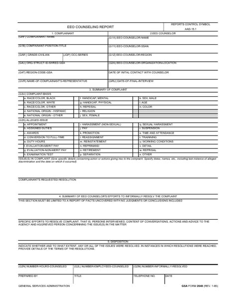 Gsa Form 2648 Fill Out Sign Online And Download Fillable Pdf