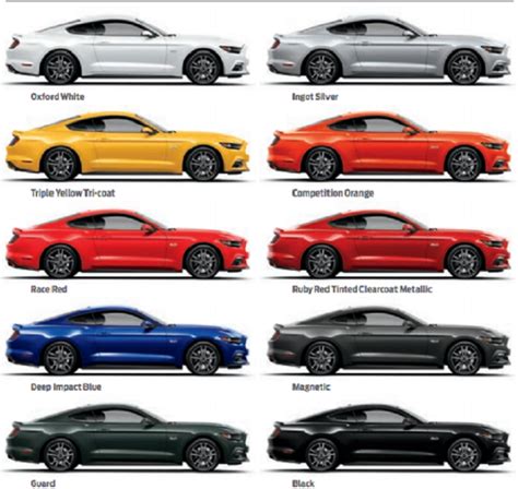 2016 Ford Mustang Colors Ford Mustang Pinterest Mustang Ford