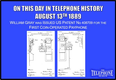 On This Day In Telephone History August 13th 1889 The Telephone