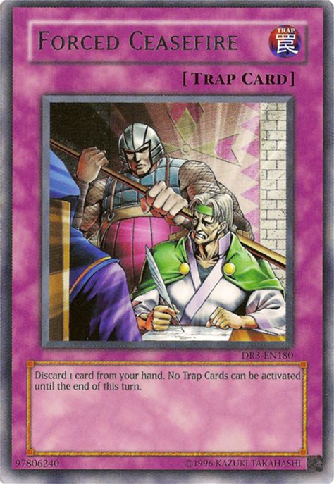 Ceasefire yugioh.wikia.com/wiki/ceasefir… why don't you make your own yugioh decks for rwby characters instead of pestering me? Forced Ceasefire | Yu-Gi-Oh! | FANDOM powered by Wikia