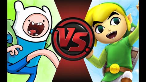 Finn Adventure Time Vs Toon Link Cartoon Fight Club