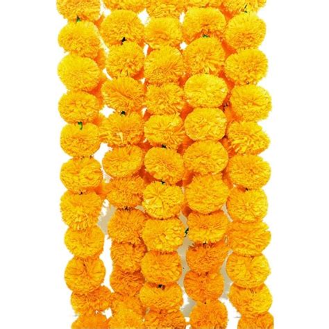 Artificial Flowers Artificial Marigold Fluffy Flowers Garlands For