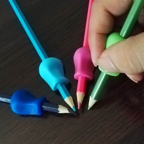 10pcs Soft Children Pen Pencil Grip Corrector Kids Silicone Hand