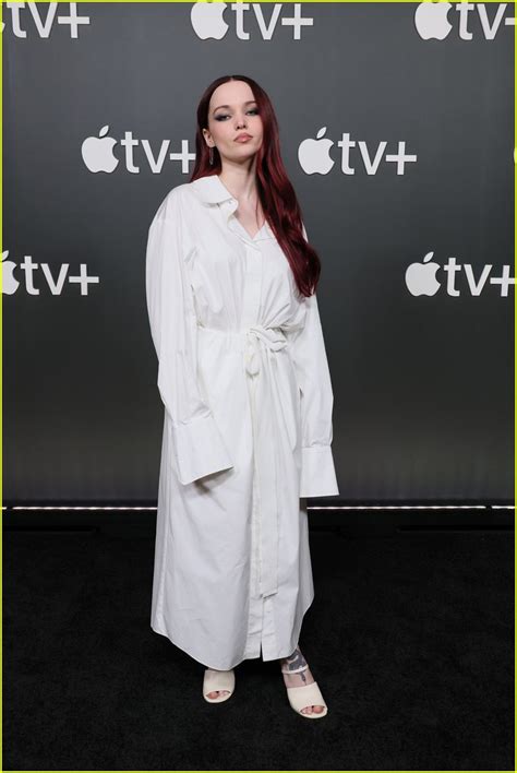 Full Sized Photo Of Dove Cameron Shows Off Red Hair At Schmigadoon Tca Event Dove Cameron