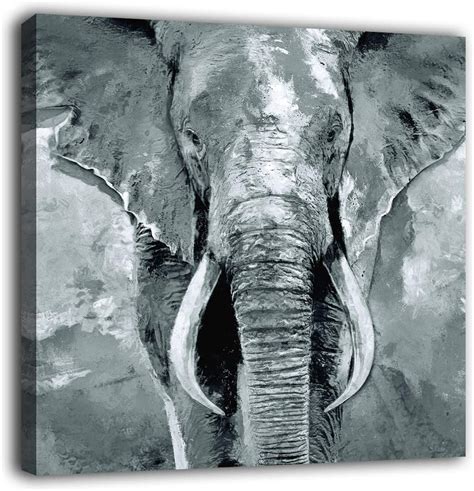 Elephant Wall Art African Wild Animal Canvas Pictures Modern Artwork