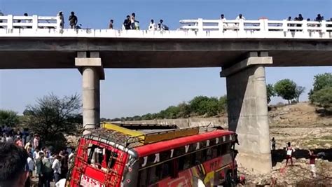 15 Killed As Indore Bound Bus Falls Off Bridge In Mps Khargone The